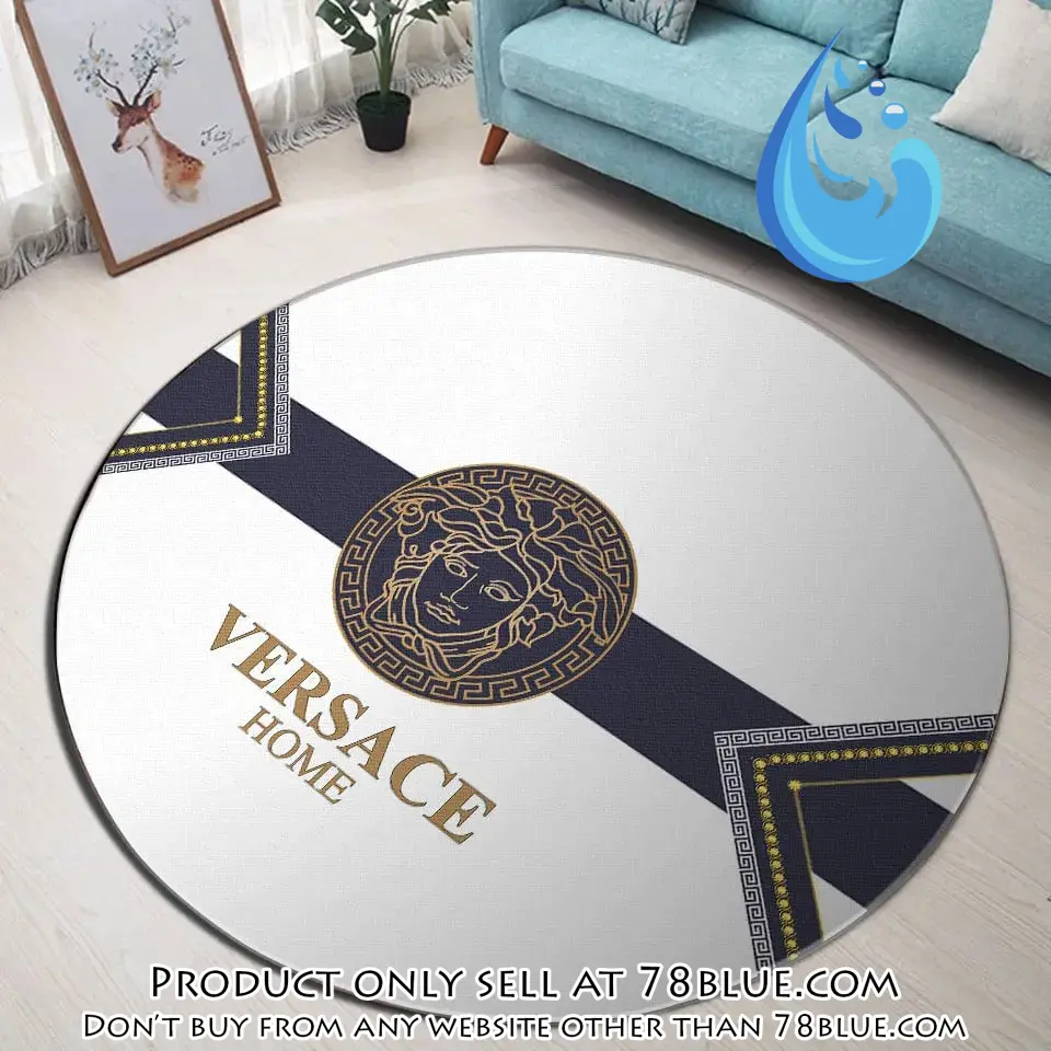 Versace medusa luxury brand fashion round rug carpet home decor special gift 78b0541736